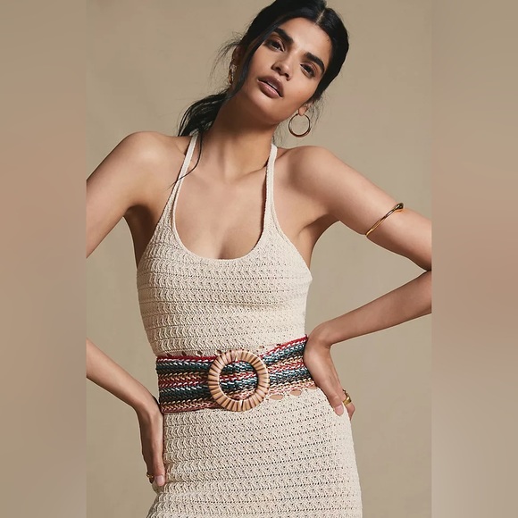 Anthropologie Accessories - Anthropologie Wide Raffia Waist Belt
